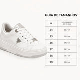 Via Marte Tênis Flatform Preto Camurça e Branco Crystal — Estilo Premium para o Dia a Dia