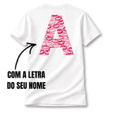 Camiseta Personalizada Foto do Olhar + Letra do nome - Branca