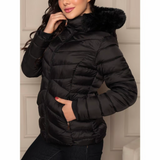 Jaqueta puffer bobojaco forrado capuz removível (ultimas unidades)