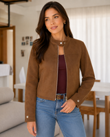 Jaqueta Suede Couro Estilo Europeia (Ultimas Unidades)