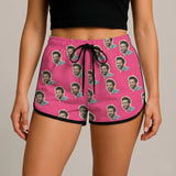 Shorts Bermuda Feminina Personalizada com foto Rosa