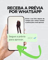 Pijama Curto Masculino Personalizado com fotos